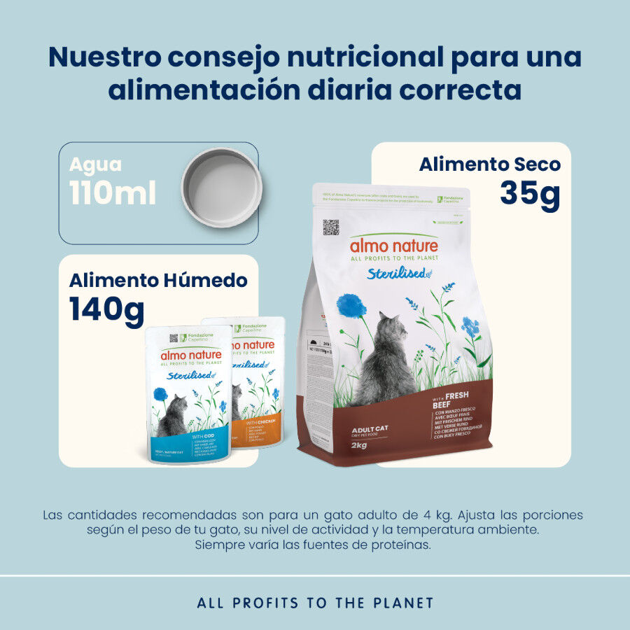 2 kg Almo Nature Sterilised de Ternera pienso  para gatos, , large Imagen numero 3